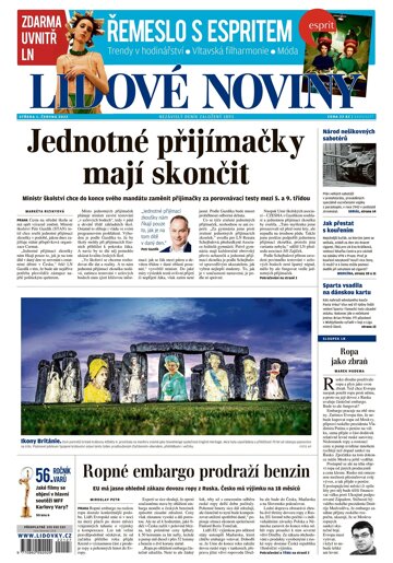 Obálka e-magazínu Lidové noviny 1.6.2022