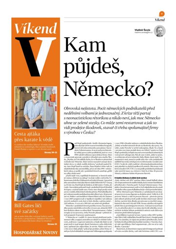 Obálka e-magazínu Hospodářské noviny - příloha Víkend 037 - 21.2.2025 Víkend