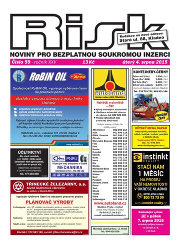 Obálka e-magazínu Risk 59/2015