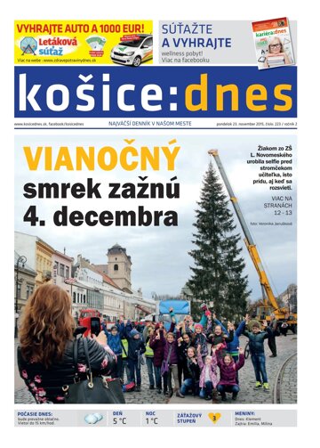 Obálka e-magazínu košice:dnes 23.11.2015