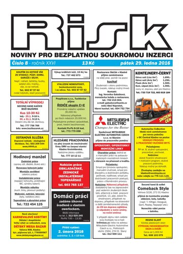 Obálka e-magazínu Risk 8/2016