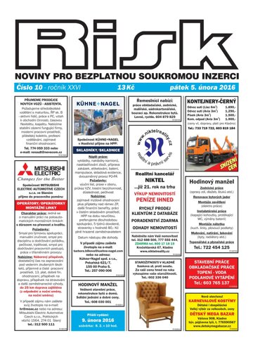 Obálka e-magazínu Risk 10/2016