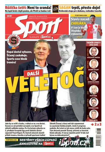 Obálka e-magazínu Sport 28.7.2018