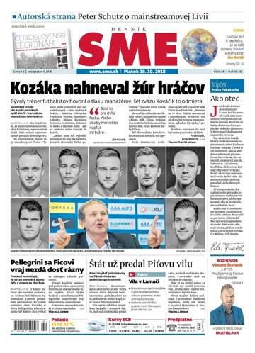 Obálka e-magazínu SME 19.10.2018