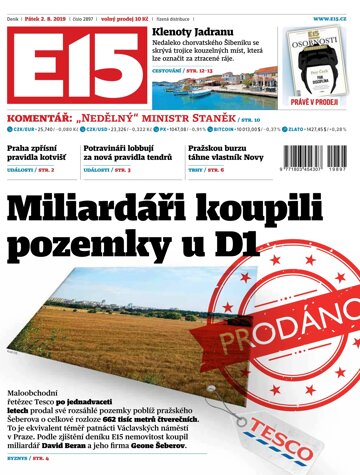 Obálka e-magazínu E15 2.8.2019