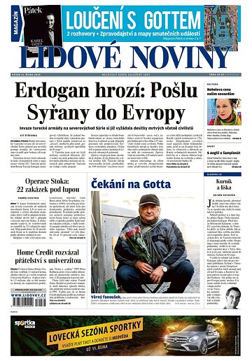 Obálka e-magazínu Lidové noviny 11.10.2019