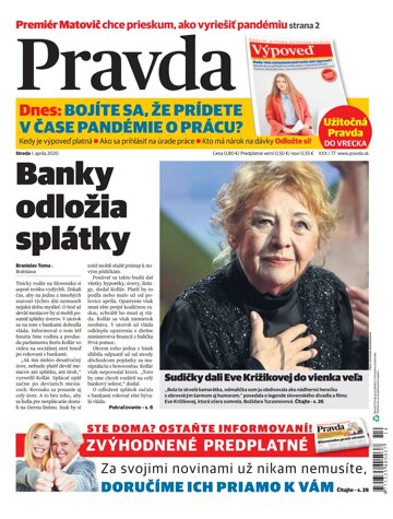 Obálka e-magazínu Pravda 1. 4. 2020