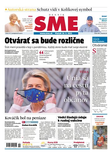 Obálka e-magazínu SME 14-5-2021