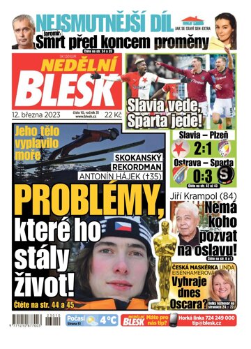 Obálka e-magazínu Nedělní Blesk 12.3.2023