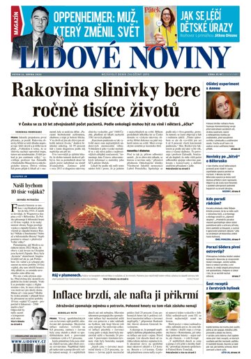 Obálka e-magazínu Lidové noviny 11.8.2023