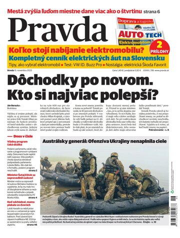 Obálka e-magazínu Pravda 15. 11. 2023