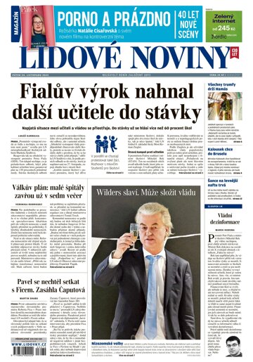 Obálka e-magazínu Lidové noviny 24.11.2023