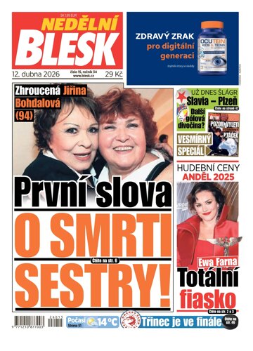 Obálka e-magazínu Nedělní Blesk 12.4.2026