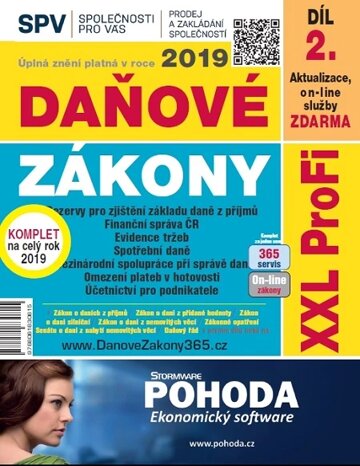 Obálka knihy Daňové zákony 2019 ČR XXL ProFi (díl druhý, vydání 1.2)