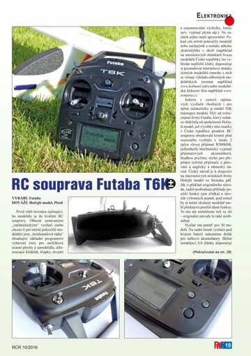 Obálka e-magazínu RC souprava Futaba T6K