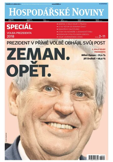 Obálka e-magazínu Hospodářské noviny 020 - 29.1.2018