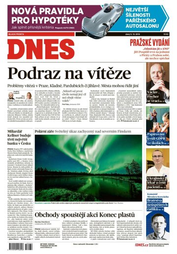 Obálka e-magazínu MF Dnes 9.10.2018