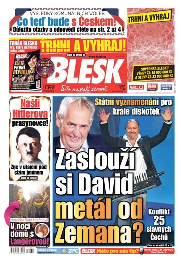 Obálka e-magazínu Blesk 9.10.2018