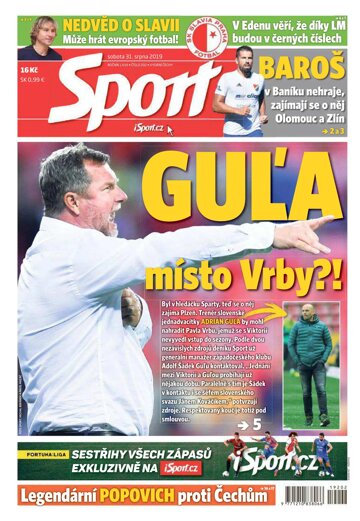 Obálka e-magazínu Sport 31.8.2019