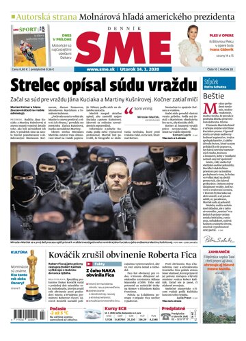 Obálka e-magazínu SME 14.1.2020