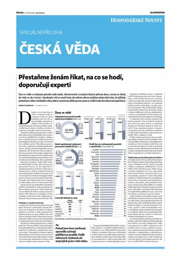 Obálka e-magazínu Hospodářské noviny - příloha 096 - 19.5.2021 Česká věda