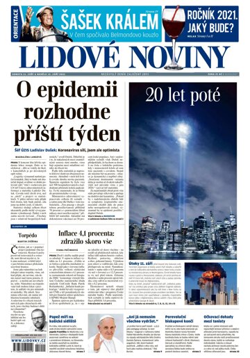 Obálka e-magazínu Lidové noviny 11.9.2021