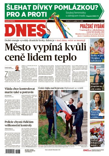 Obálka e-magazínu MF Dnes 14.4.2022