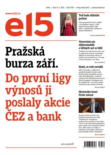 Obálka e-magazínu E15 14.2.2023