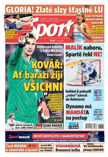Obálka e-magazínu Sport 23.3.2026