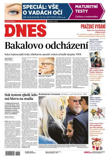 Obálka e-magazínu MF Dnes 23.4.2015