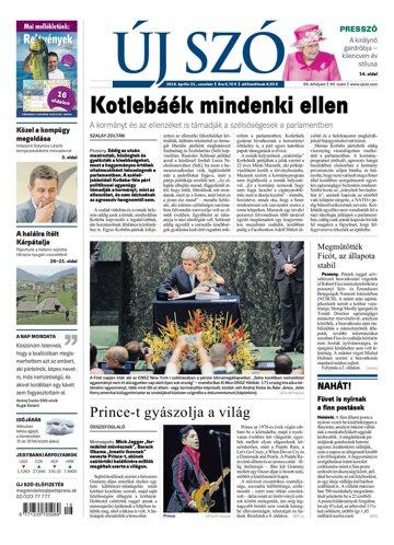 Obálka e-magazínu Új Szó 23.4.2016