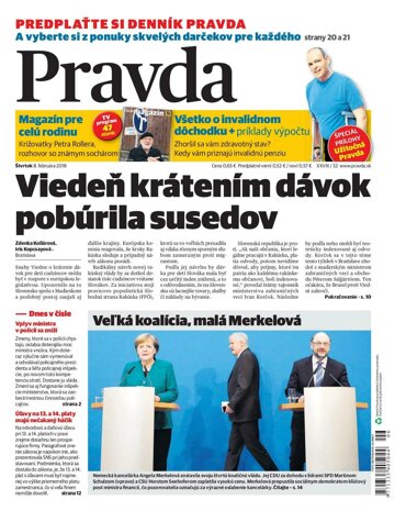 Obálka e-magazínu Pravda 8. 2. 2018