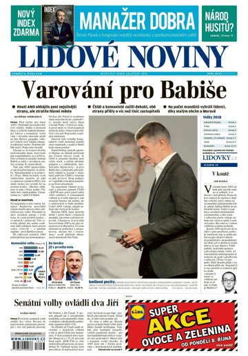 Obálka e-magazínu Lidové noviny 8.10.2018
