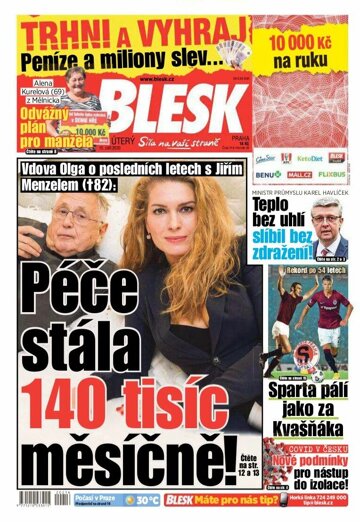 Obálka e-magazínu Blesk 15.9.2020