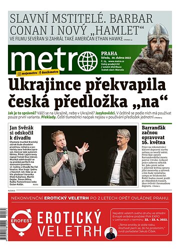 Obálka e-magazínu deník METRO 20.4.2022
