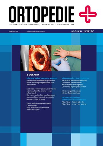 Obálka e-magazínu Ortopedie 1/2017