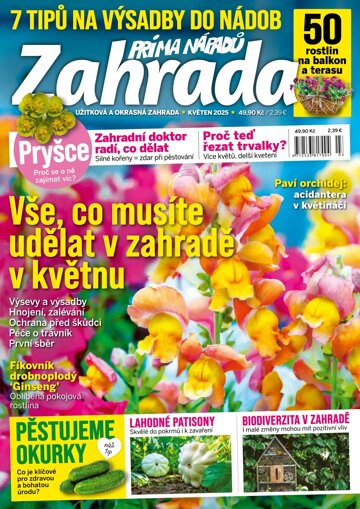 Obálka e-magazínu Zahrada prima nápadů květen 2025