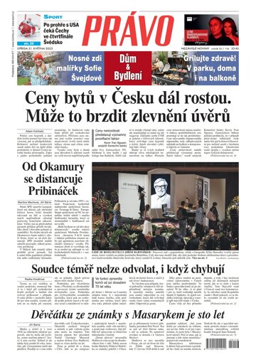Obálka e-magazínu Deník Právo 21.5.2025