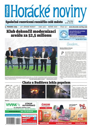 Obálka e-magazínu Horácké Noviny 49/2025