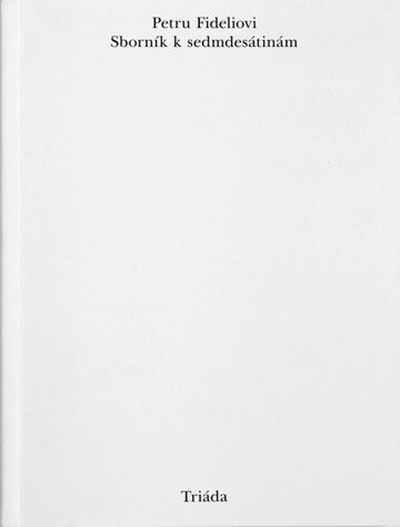 Obálka knihy Petru Fideliovi
