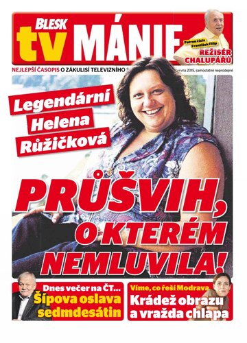 Obálka e-magazínu Blesk Tv manie 6.6.2015