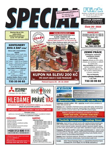 Obálka e-magazínu Special 20/2016