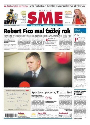 Obálka e-magazínu SME 2.1.2017