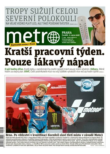 Obálka e-magazínu deník METRO 6.8.2018