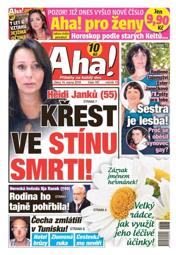 Obálka e-magazínu AHA! 14.8.2018