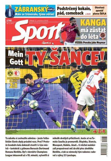 Obálka e-magazínu Sport 11.12.2019