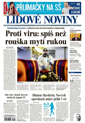 Obálka e-magazínu Lidové noviny 29.1.2020