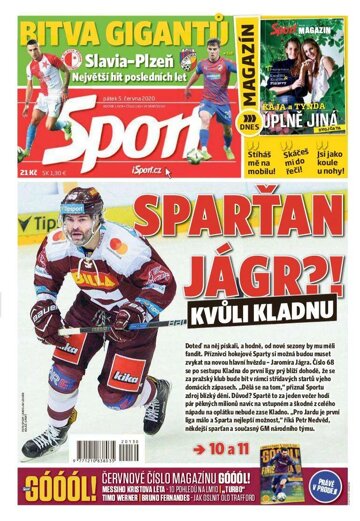 Obálka e-magazínu Sport 5.6.2020