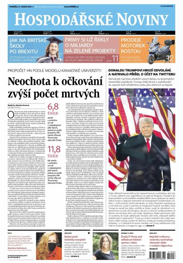 Obálka e-magazínu Hospodářské noviny 006 - 11.1.2021