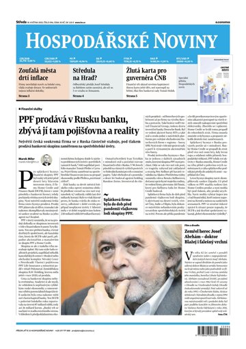 Obálka e-magazínu Hospodářské noviny 096 - 18.5.2022